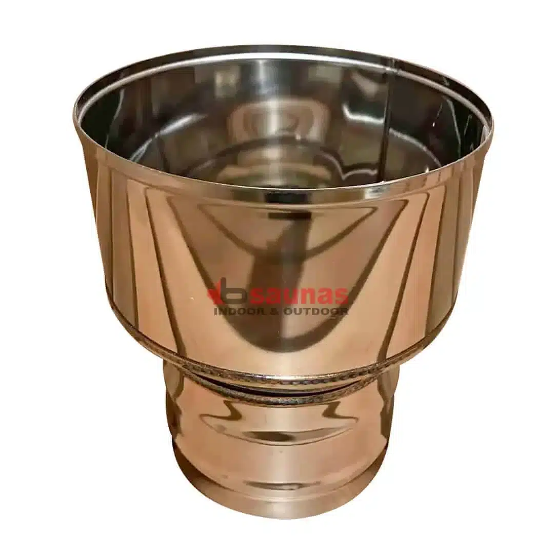 4.5 inch (115 mm) to 6 inch (155 mm) chimney pipe adapter