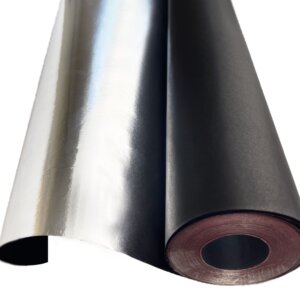 TESLI sauna paper vapour foil insulation roll on a white background